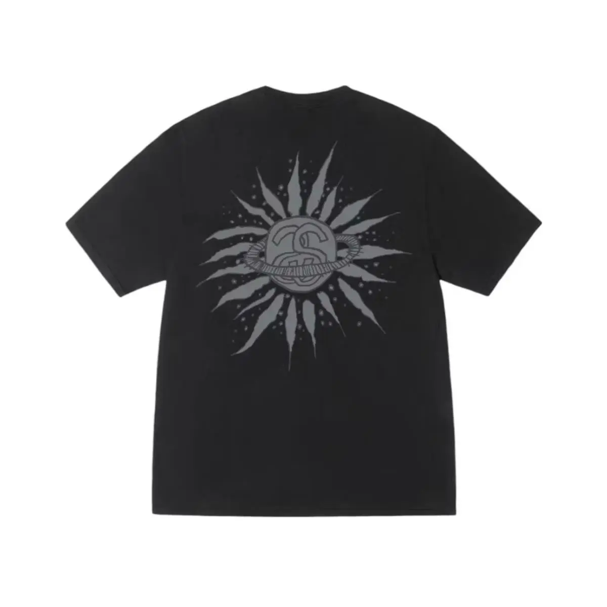 Look Beyond Pigment Dyed Black Tee SS25 Men Size S by Stussy