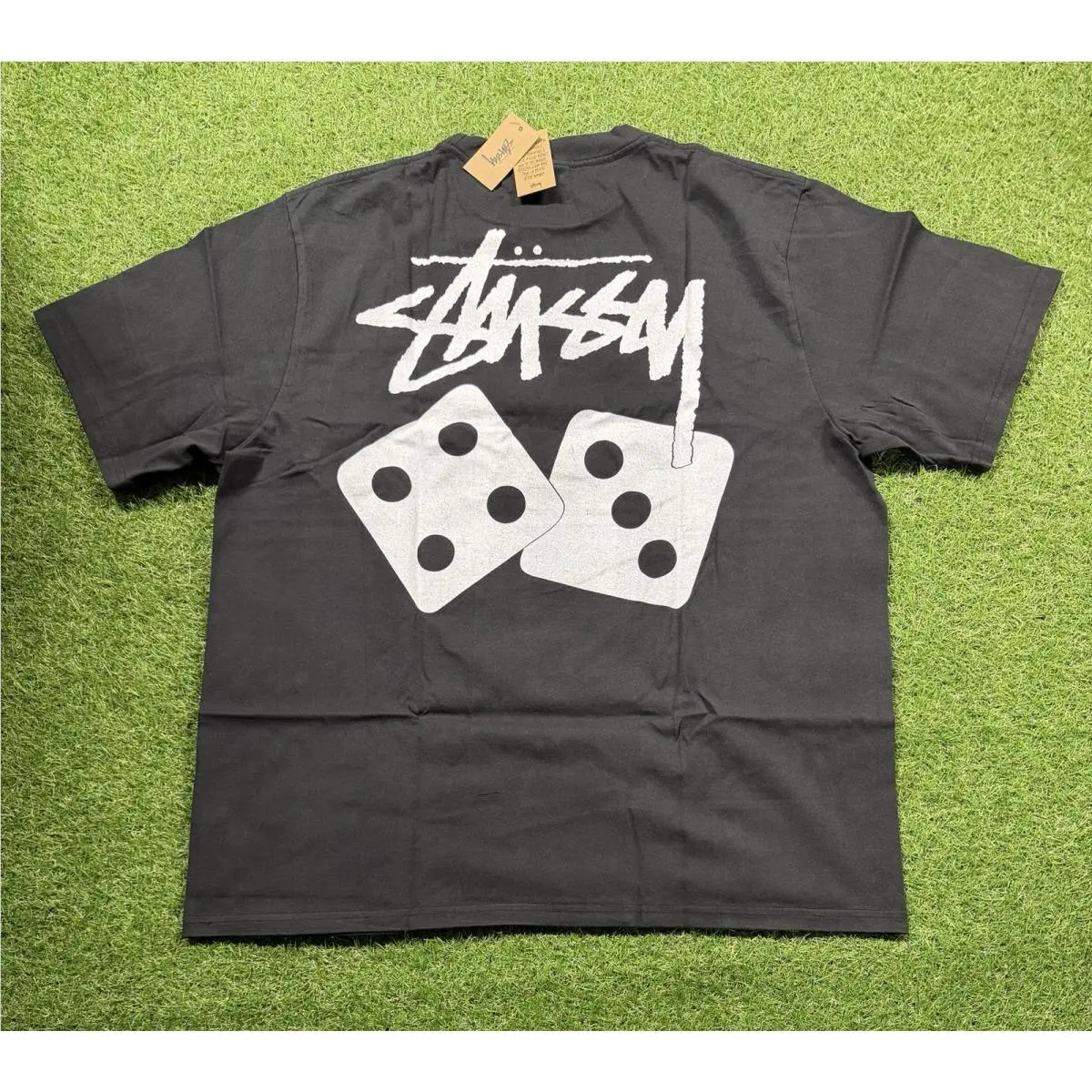 Stussy Shirt Dice Tshirt Black Size Large Tshirt Tee Double Sided