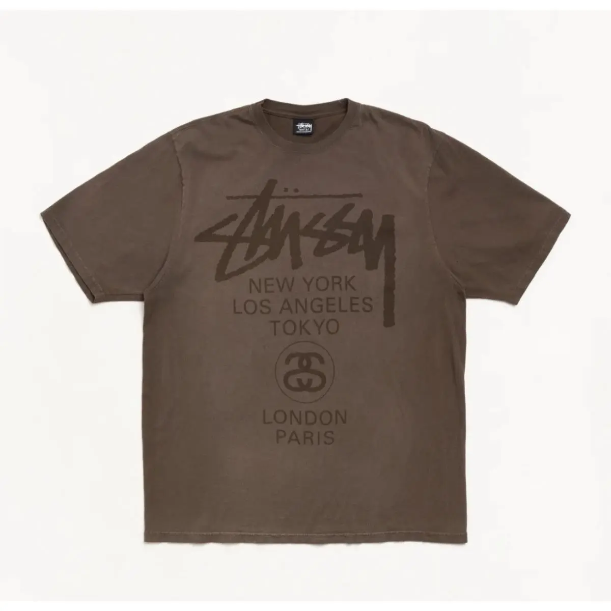 XL - Stussy World Tour Teesun Faded Brown