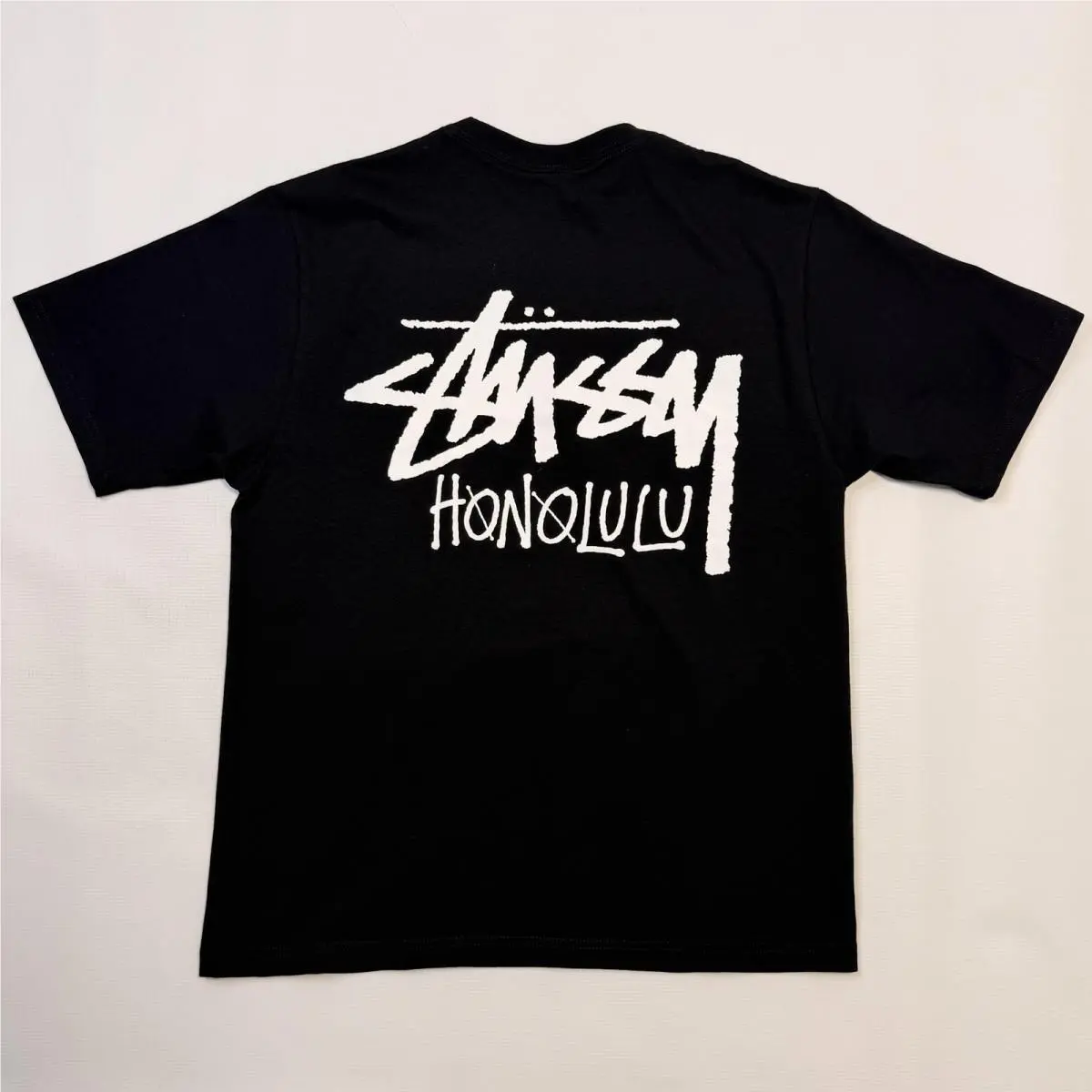 Stussy Shirt Mens Medium Black Stock Honolulu Graphic Tee Streetwear Hawaii