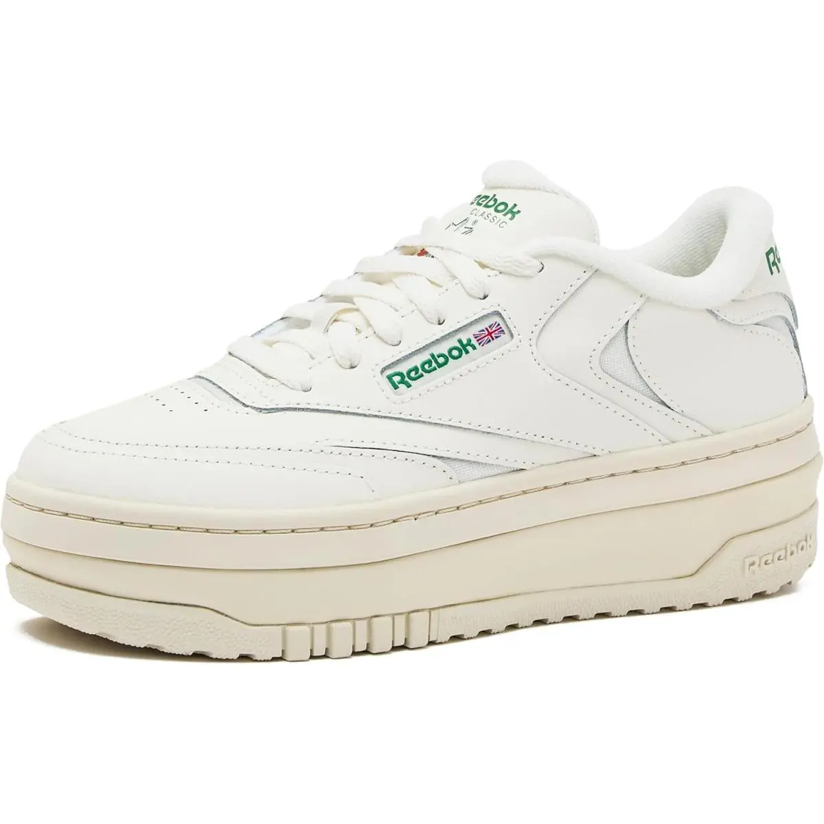 Reebok Women`s Club C Extra Platform Sneakers For Women - White Casual Tennis Wo