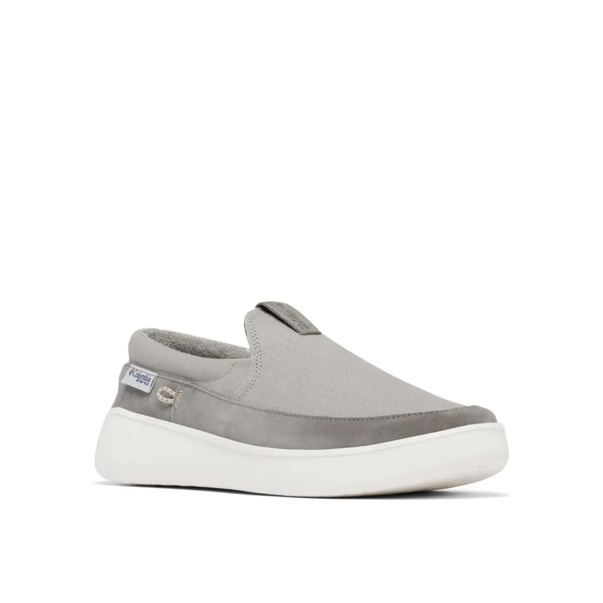 Columbia Mens Pfg Boatside Slip On Boat Shoe Ti Titanium/ancient Fossil 8 8