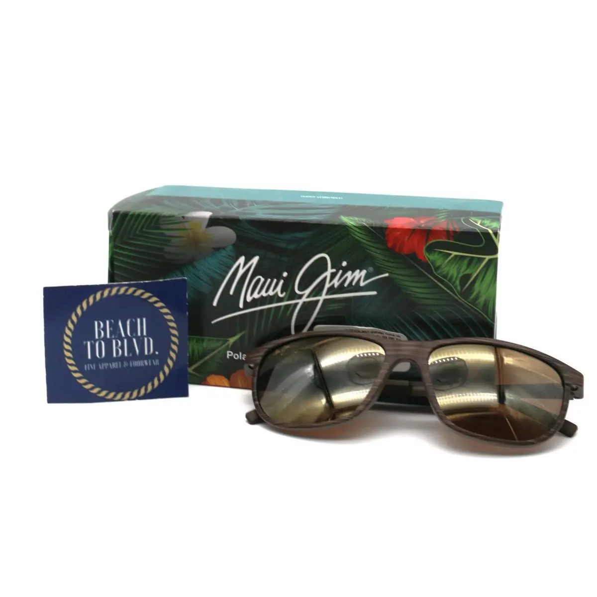 Maui Jim Lele Kawa Polarized Sunglasses - Brown Stripe/hcl Bronze