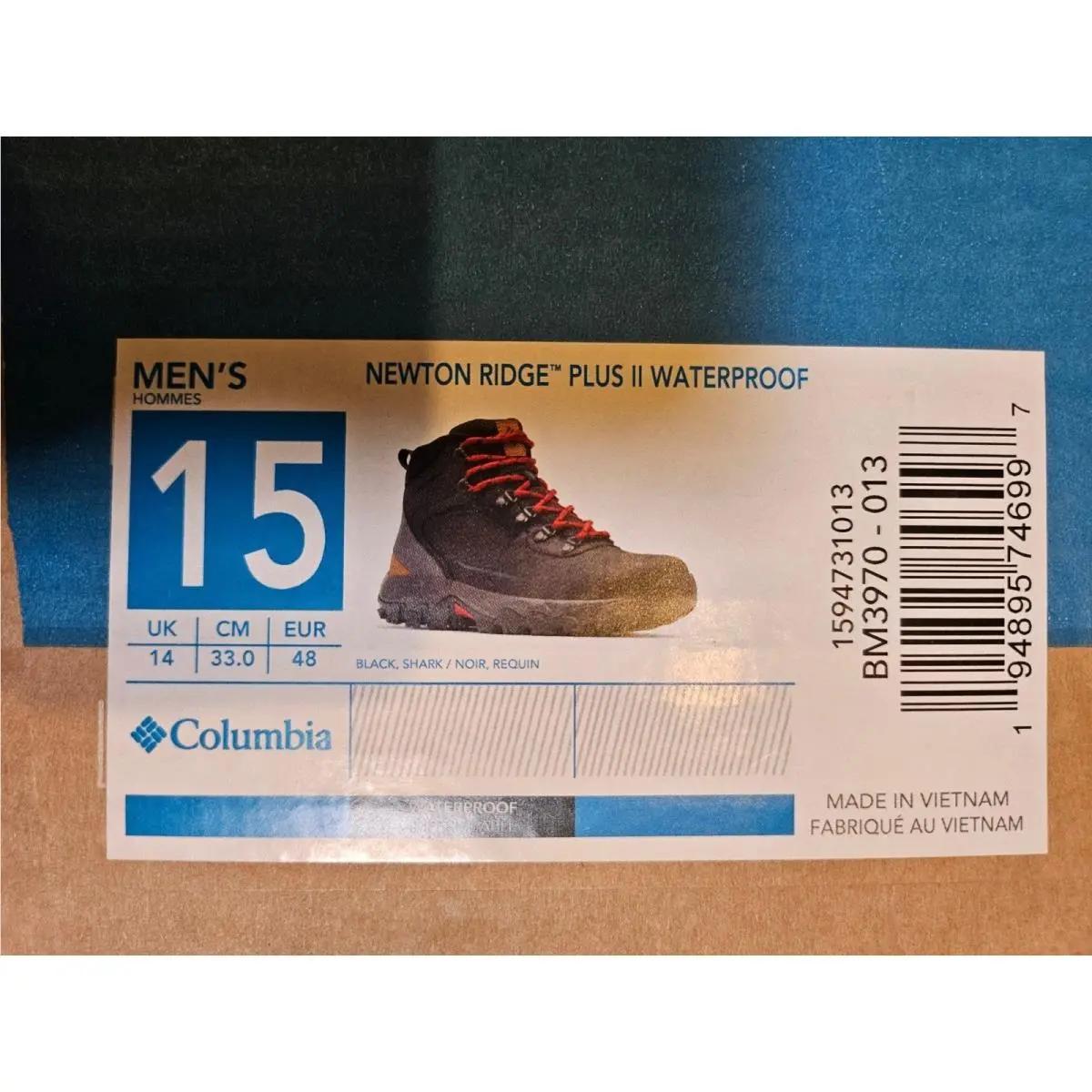 Columbia shoes - Newton Ridge Plus II Waterproof - Black 6