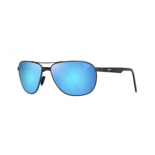 Maui Jim Castles MJ728 Sunglasses Matte Dark Ruthenium with Black