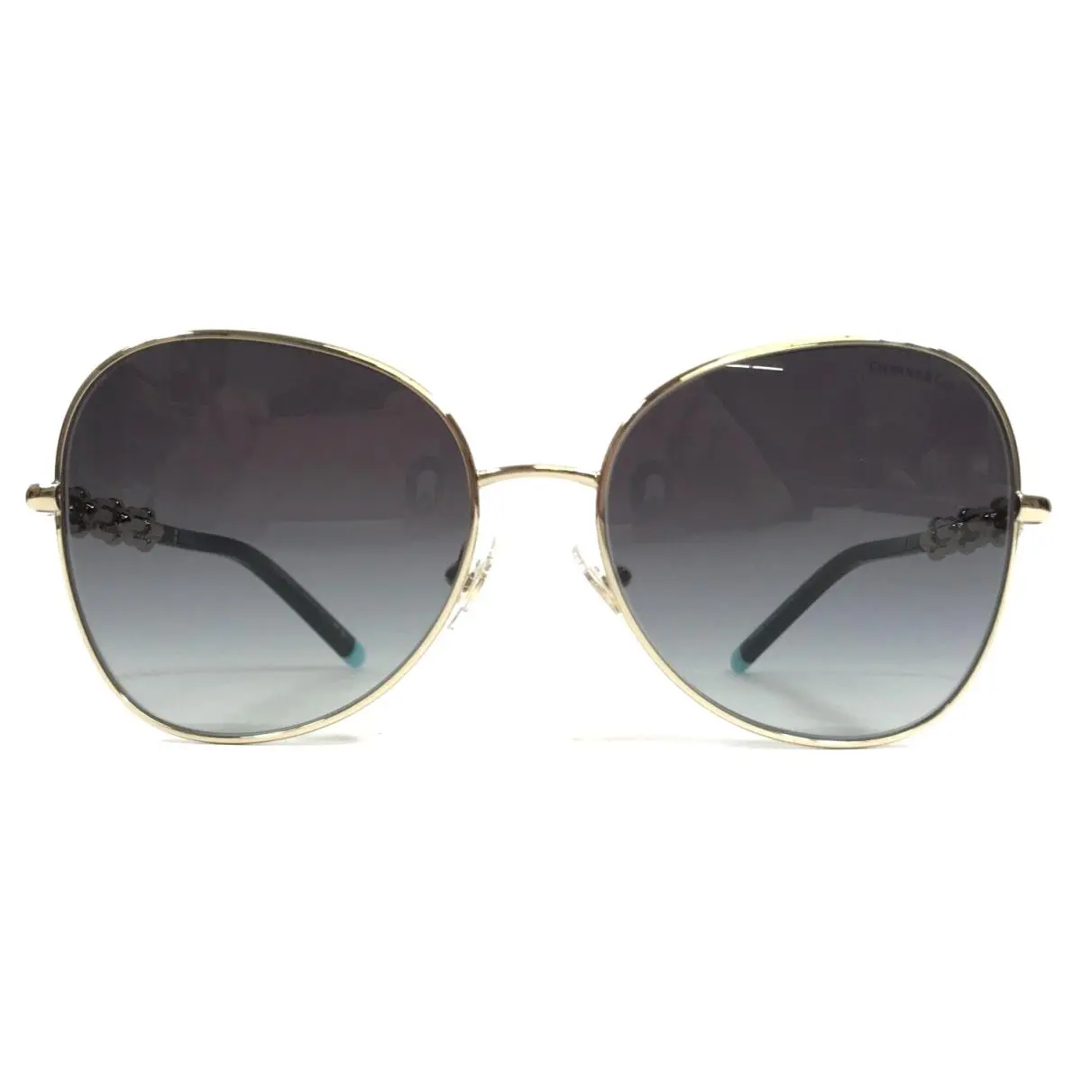 Tiffany Co. Sunglasses TF3086 6166/3C Gold Butterfly with Gradient Gray Lenses
