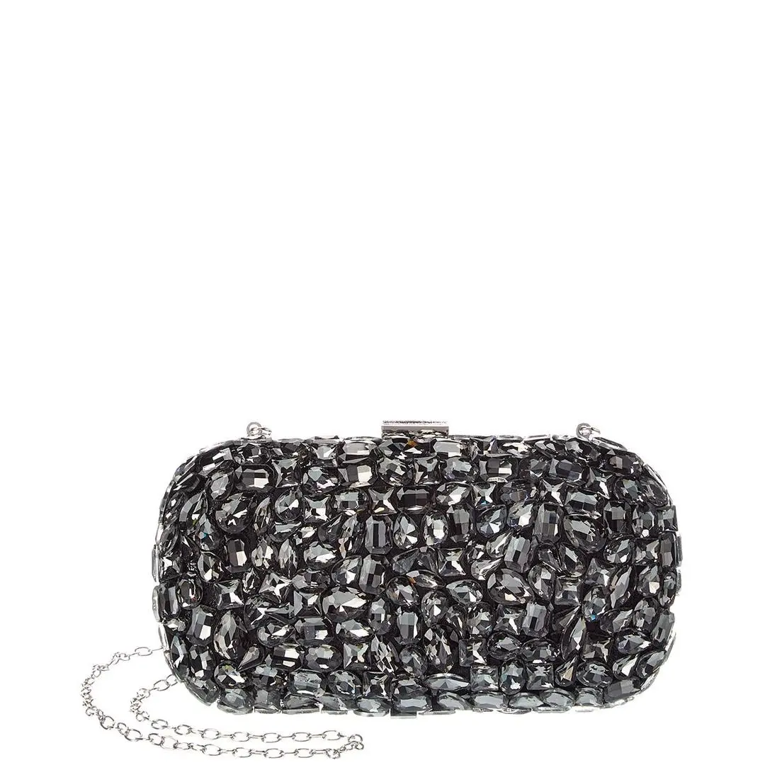Tiffany Fred Paris Crystal Frame Evening Clutch Women`s Black