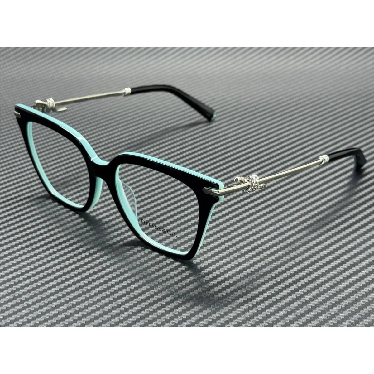 Tiffany TF2284B 8055 Black on Blue Silver Women`s 53 mm Eyeglasses