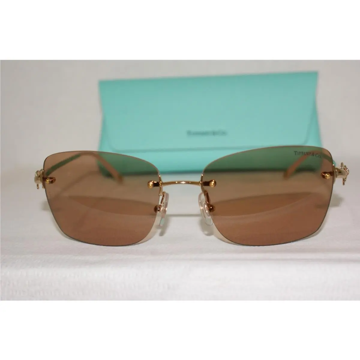 Tiffany Sunglasses 3045 Gold 6002/3G 56-17 W Case