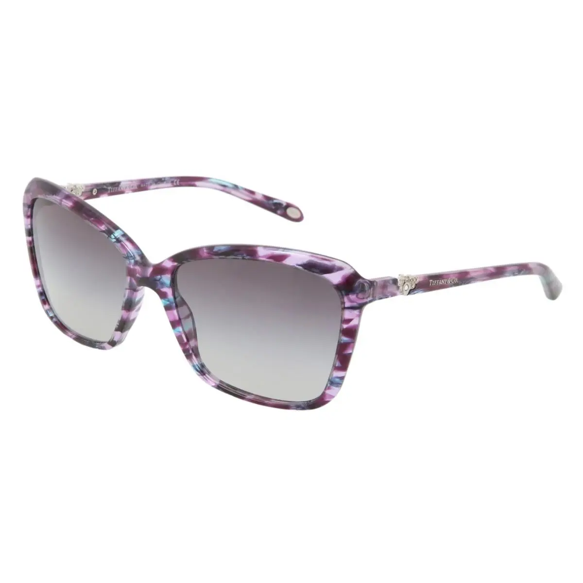 Tiffany Co TF4057B 81323C Sunglasses 56mm Plum Havana / Grey Gradient Lens