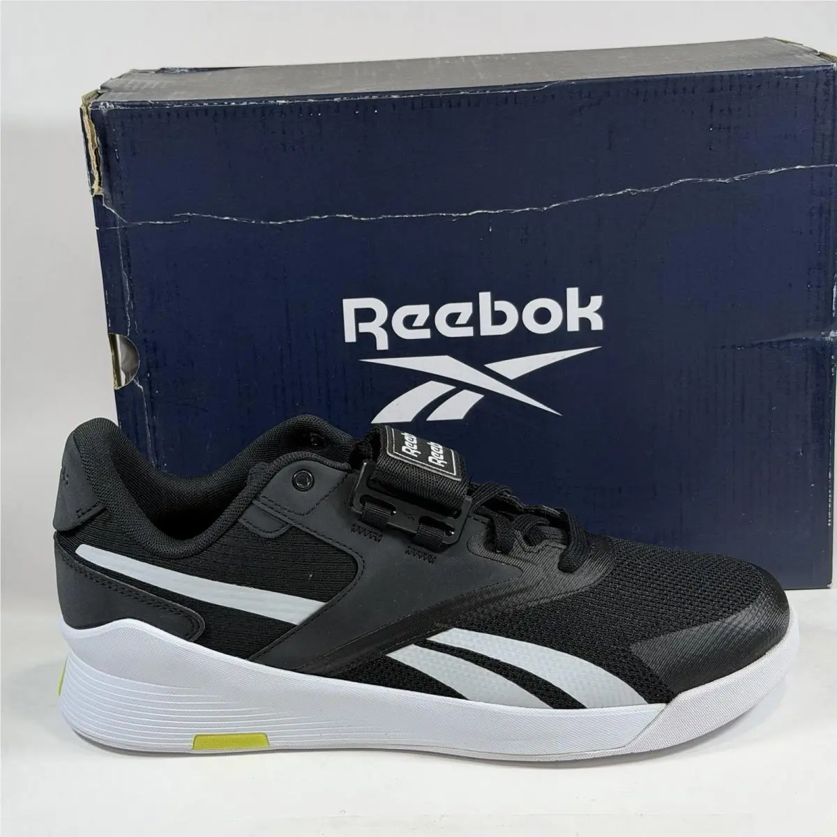 Reebok Size-9.5 Mens Lifter PR II Black/white FU9444