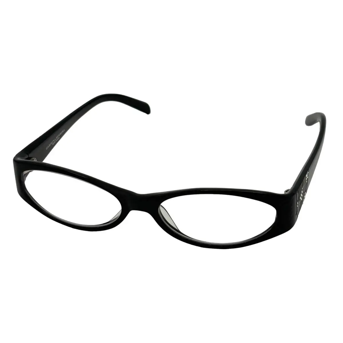 Carolina Herrera Black Oval Plastic Reading Glass H310. 50mm. 1.0X