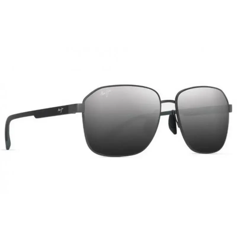 Maui Jim `onipa`a Asian Fit MJ651 Sunglasses Matte Gunmetal with Black