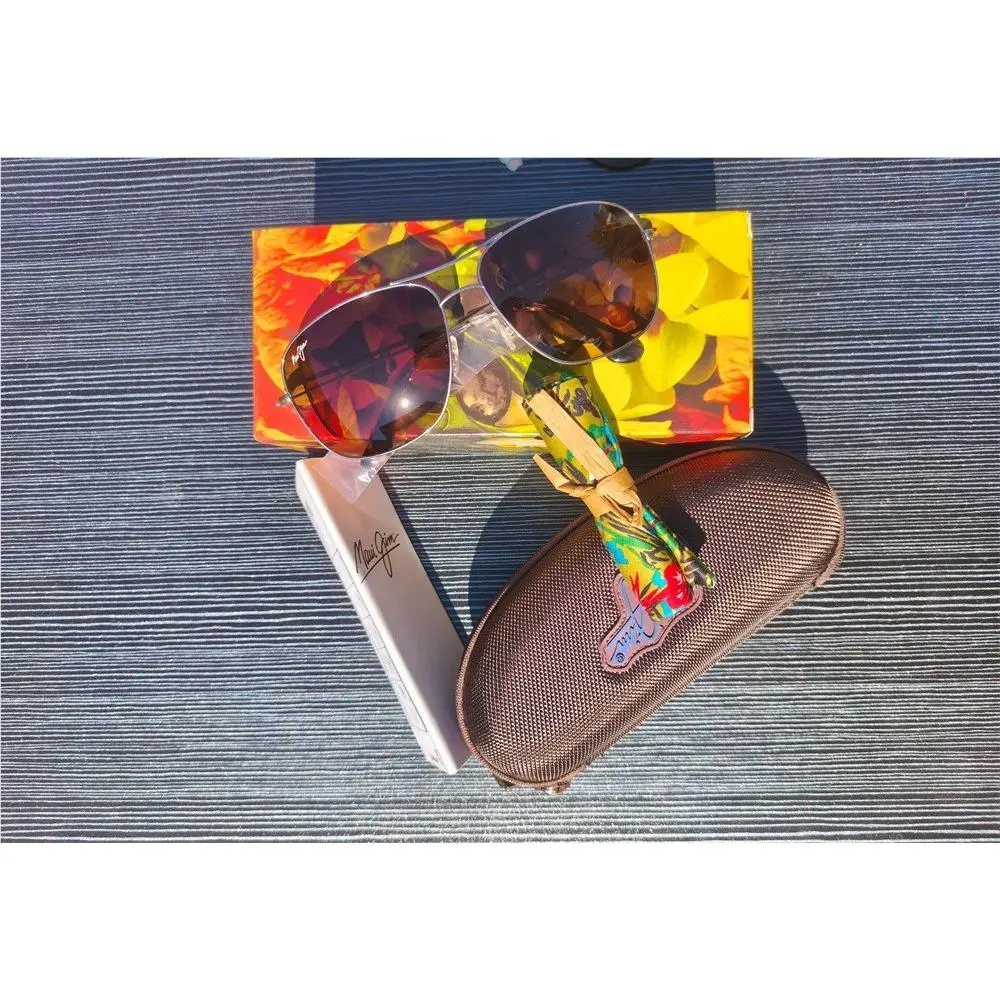 Maui Jim Cook Pines Rose Gold Titanium Polarized Sunglasses RS774-16R