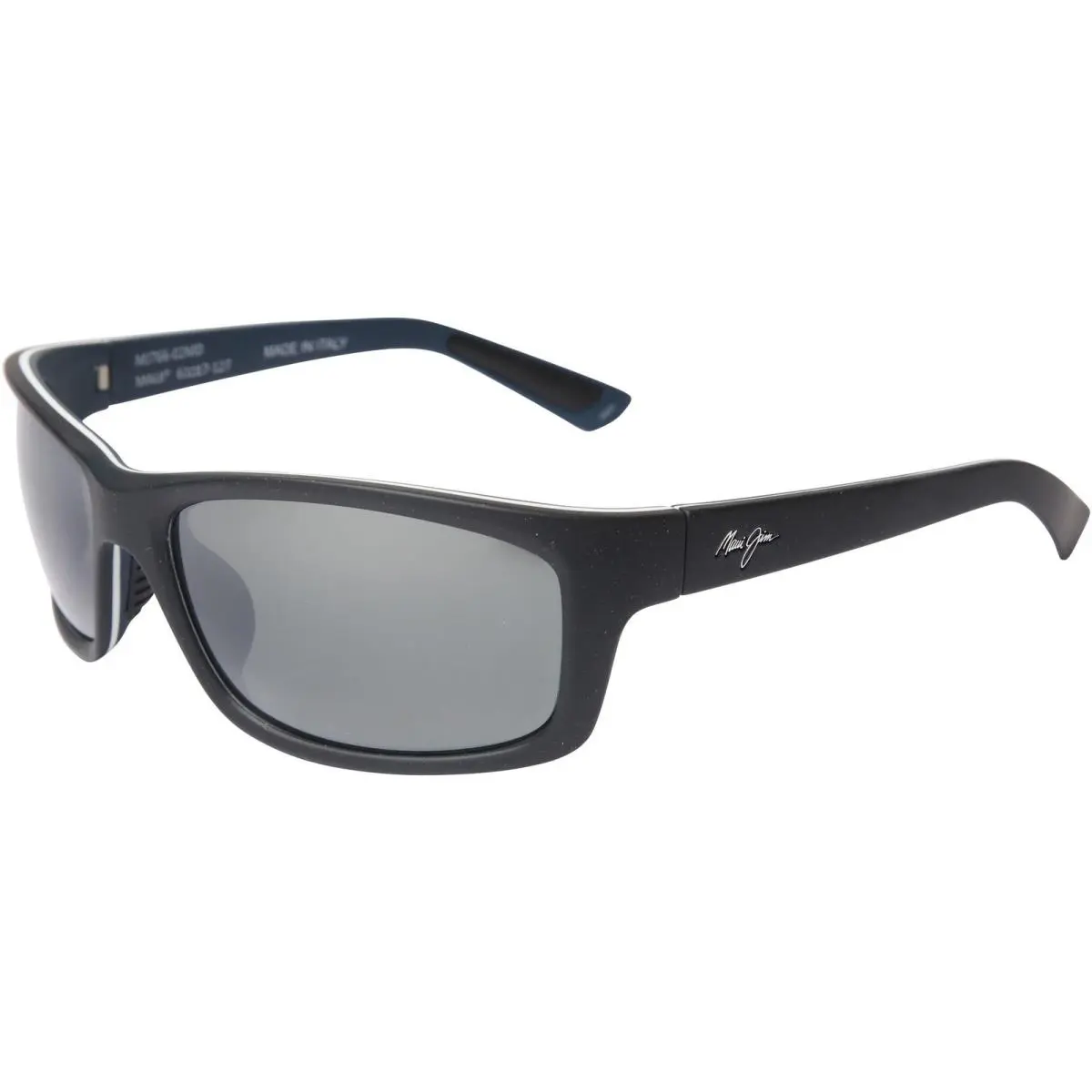 Kanaio Coast MJ766 Sunglasses Matte Soft Black with White and Blue by Maui Jim