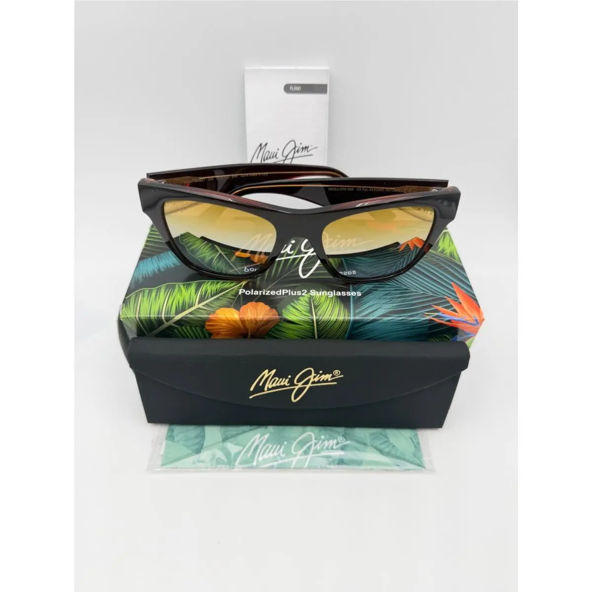 Maui Jim Polarized Sunglasses MJ867 24E Ekolu Brown Red Gold Mirror