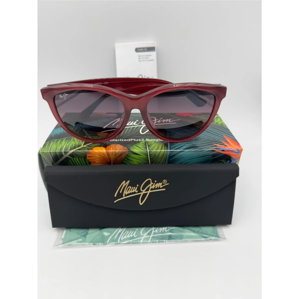 Maui Jim Polarized Sunglasses MJ833 13D Glory Glory Milky Raspberry Maui Rose
