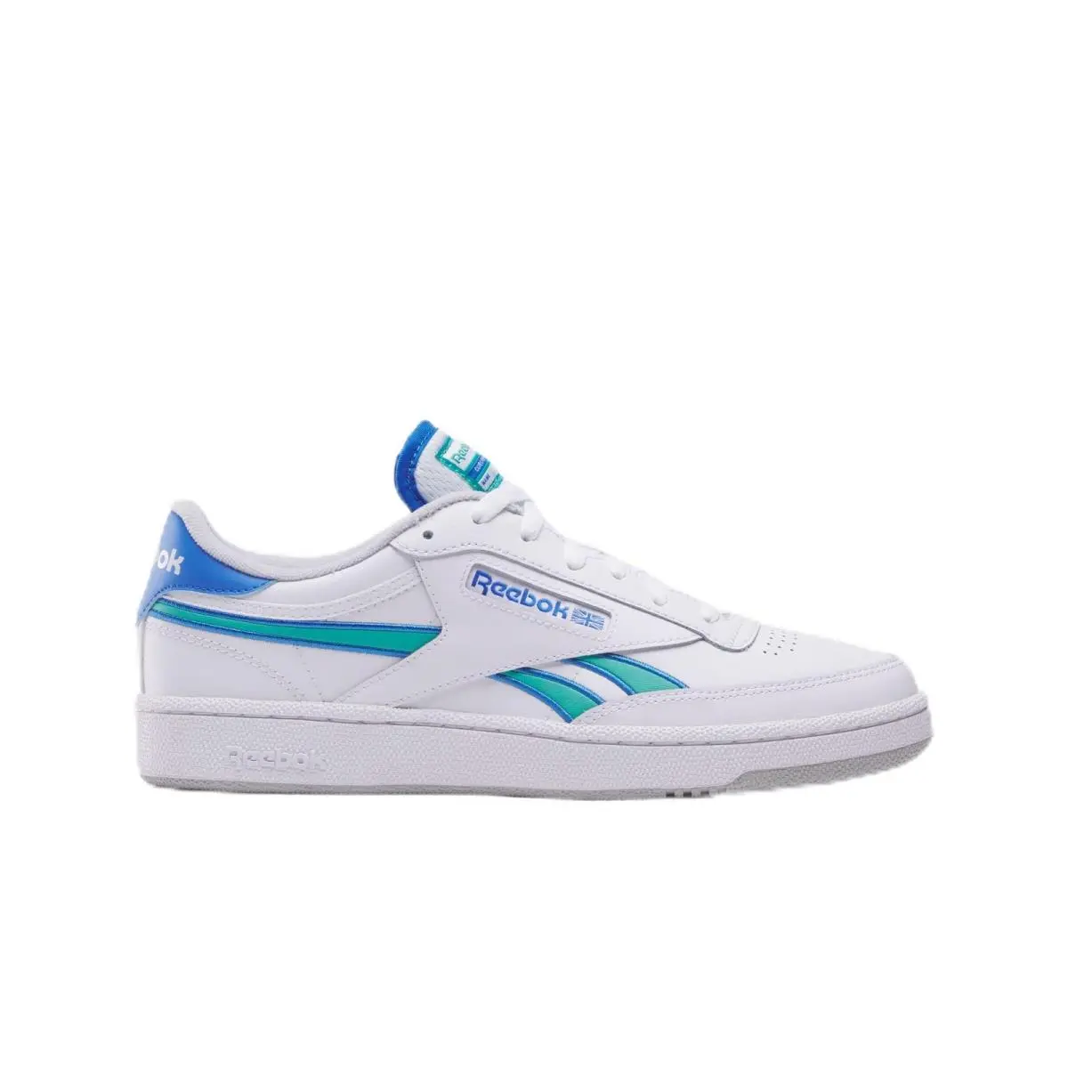Reebok Men`s Sneaker White Kineticblue Unlshedgreen 11.5 US