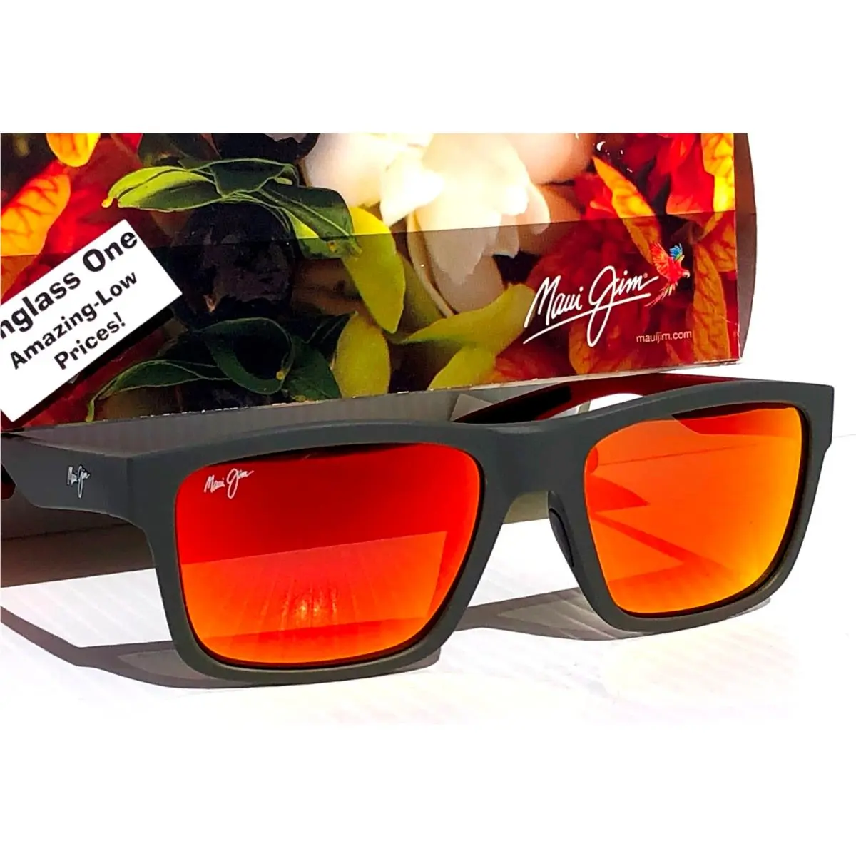 Maui Jim The Flats Dark Grey Polarized Hawaii Lava Glass Sunglass RM897-04