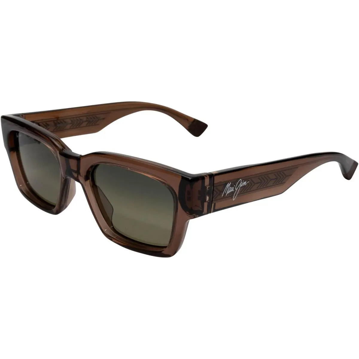 Maui Jim Kenui MJ642 Sunglasses Shiny Trans Light Brown