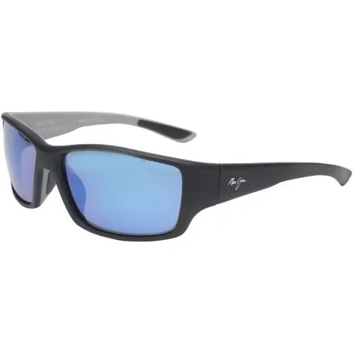 Maui Jim Local Kine MJ810 Sunglasses Soft Black with Sea Blue and Grey