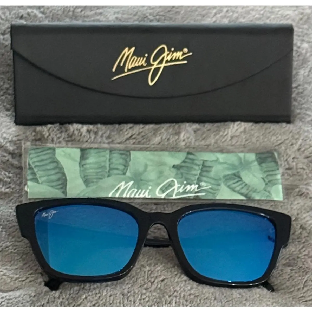 Maui Jim B884-03 Sunglasses Kou Cat Eye Blue Polarized Blue Hawaii Lens
