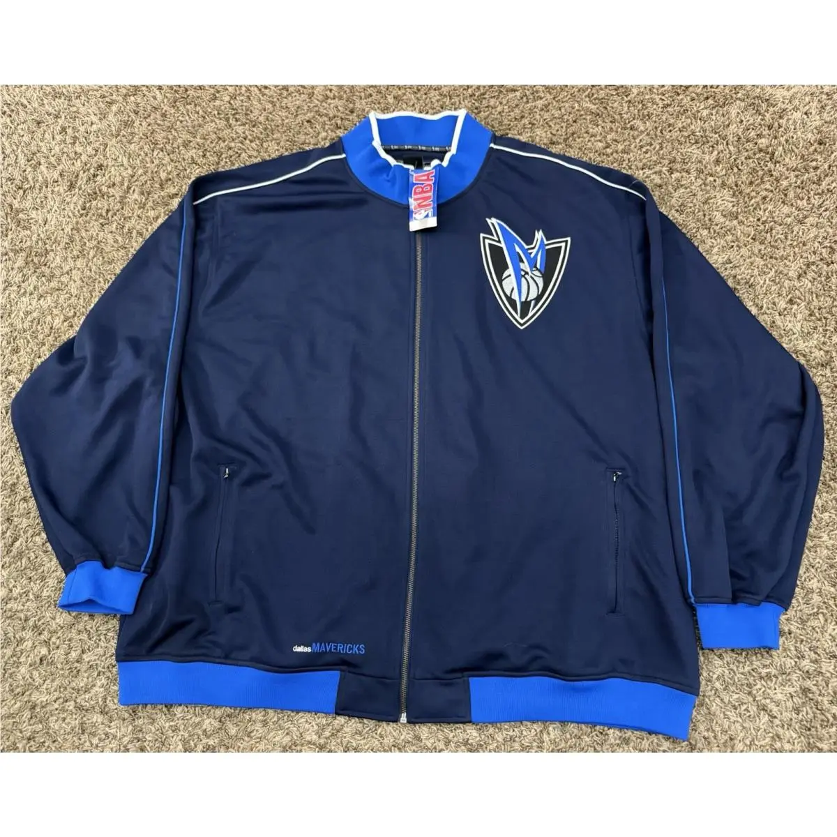 Reebok Nba Fusion Dallas Mavericks Jacket Blue Basketball Warm Up Mens 3XL