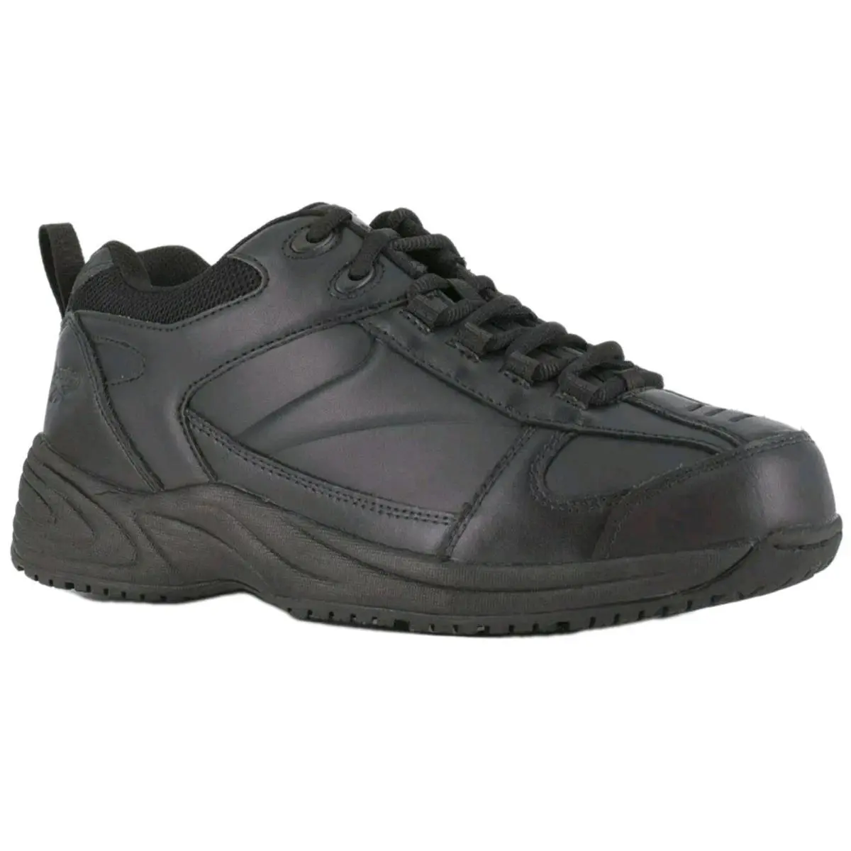 Reebok Work Men`s Jorie Street Sport Jogger Shoes Size 11 Wide Black Leather