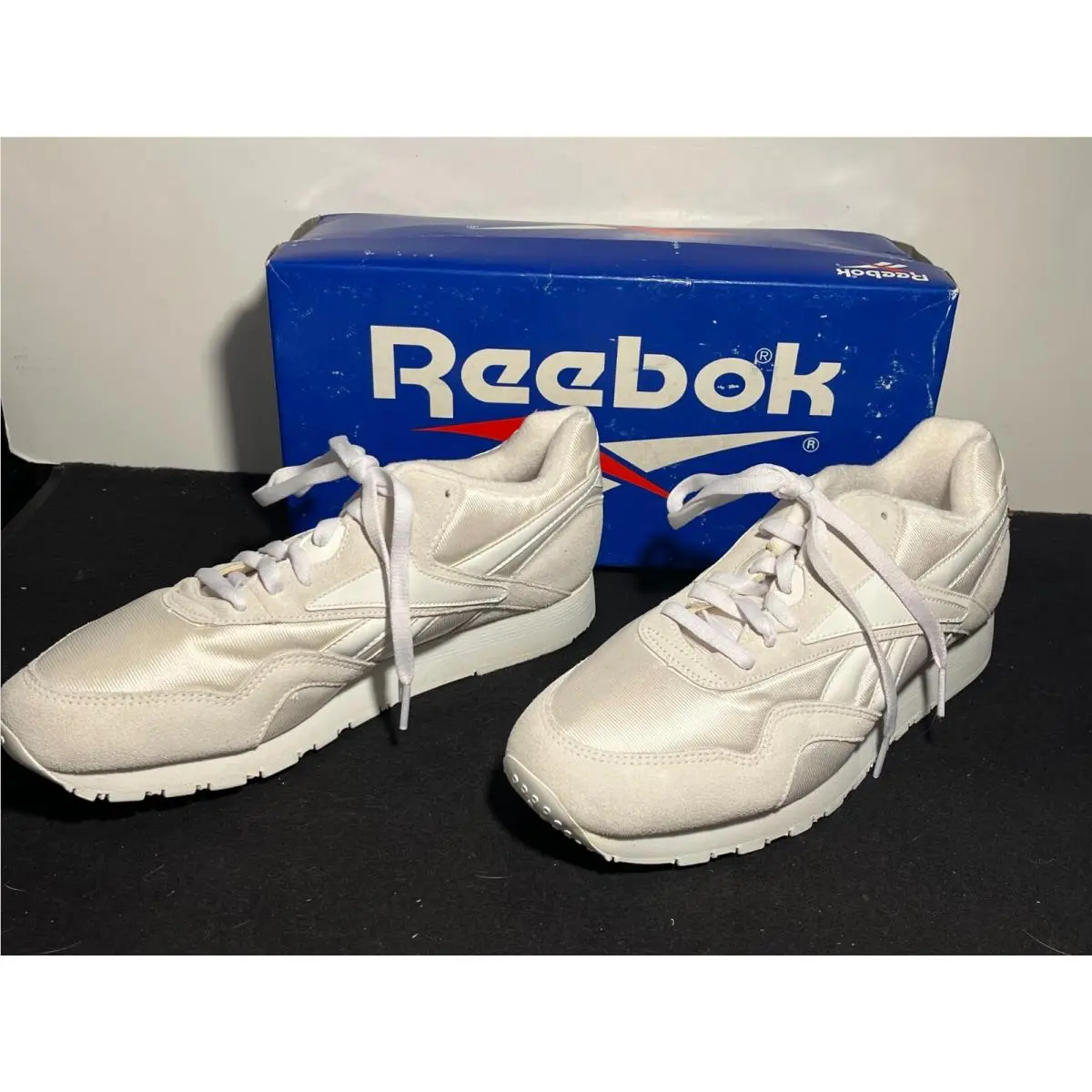 Reebok Nylon Plus Men`s Running Sneakers RA 509 Kri White Size 10.5
