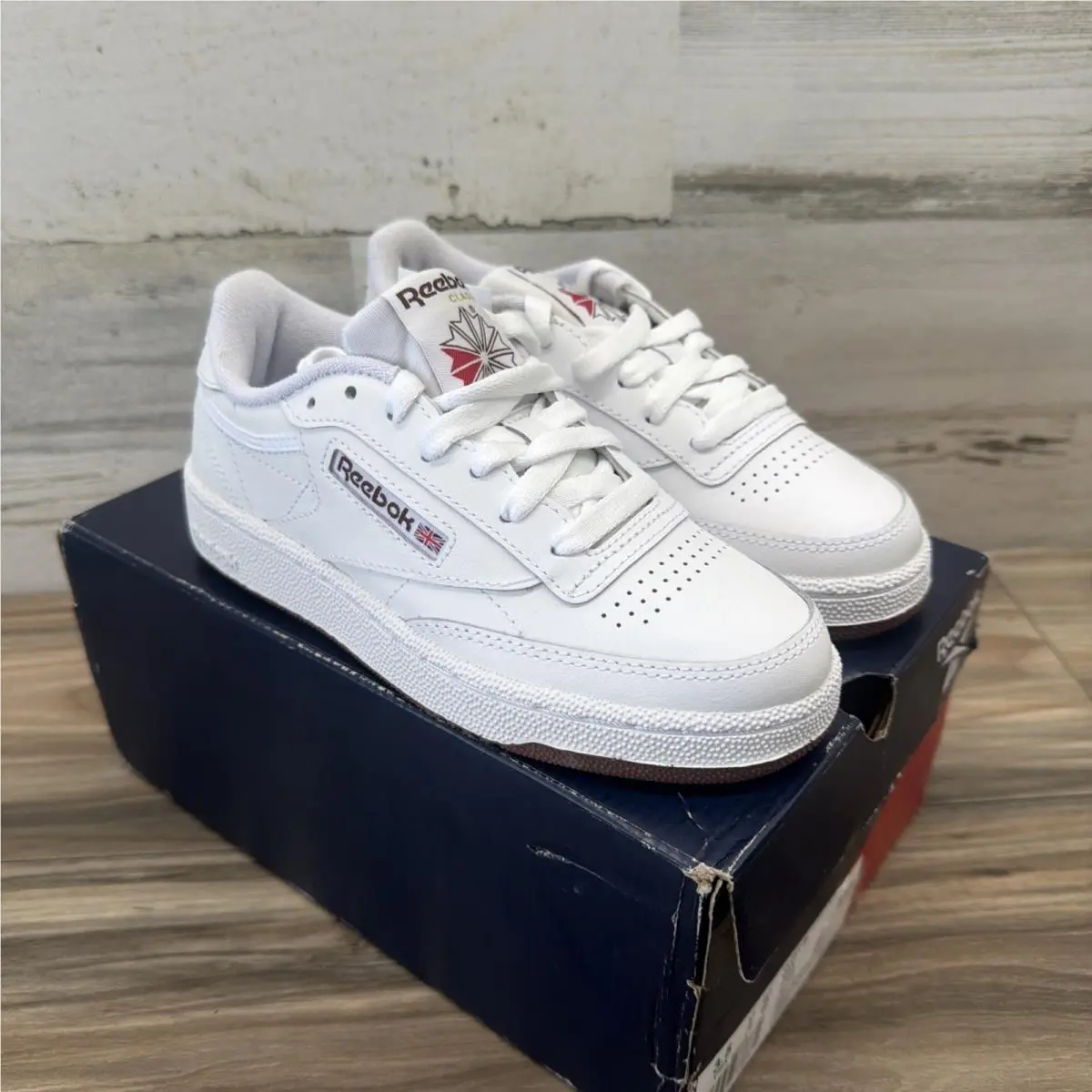 Reebok Classic Club C 85 White Trainers Mens Size 3.5 Women’s 5