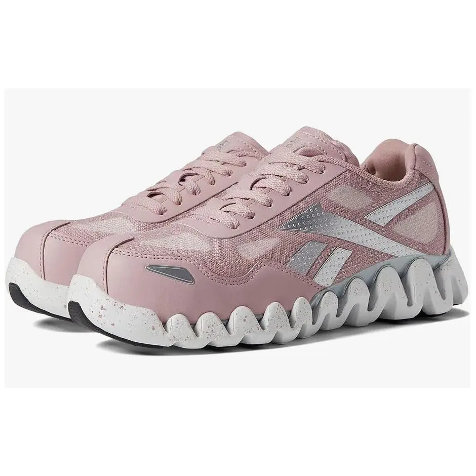 Reebok Work Zig Pulse Pink Sneakers Athletic Work Shoes EH Comp Toe Size 12M