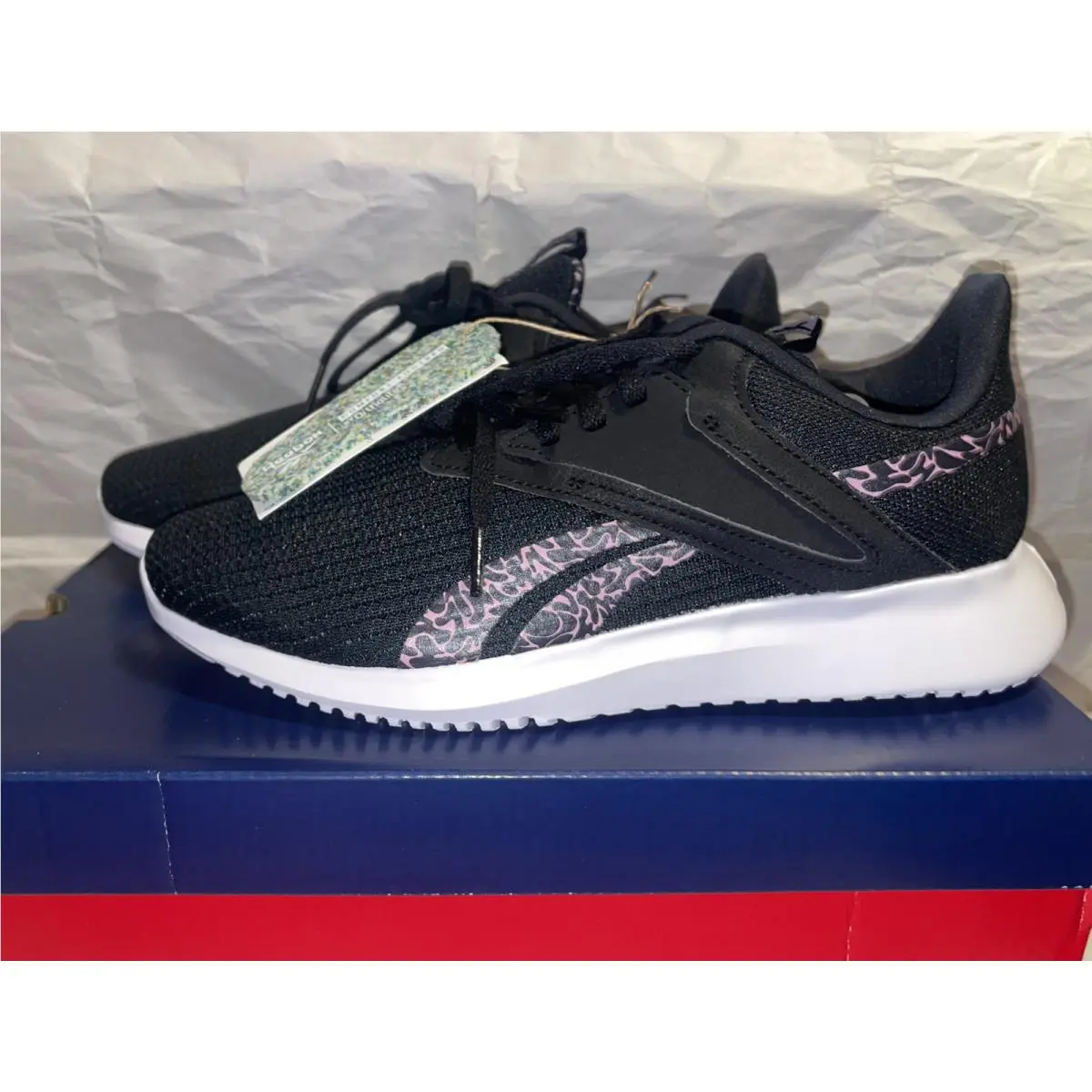 Reebok Women`s Fluxlite Cross Trainer - US Size 9 Black/infused Lilac/quartz Met