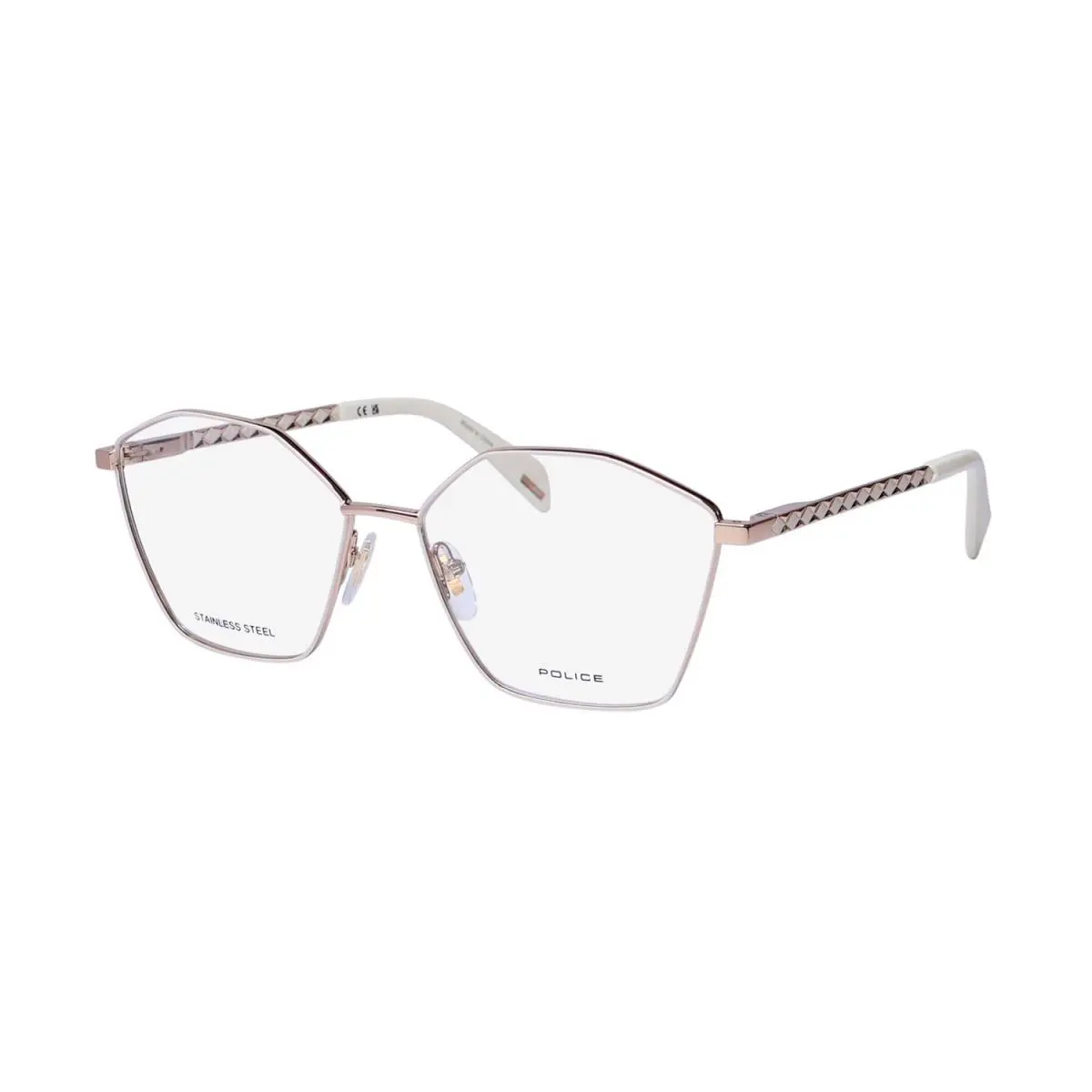 Police VPLN56 Sphinx 4 Eyeglasses Geometric 0H32 Gold Metal Plastic