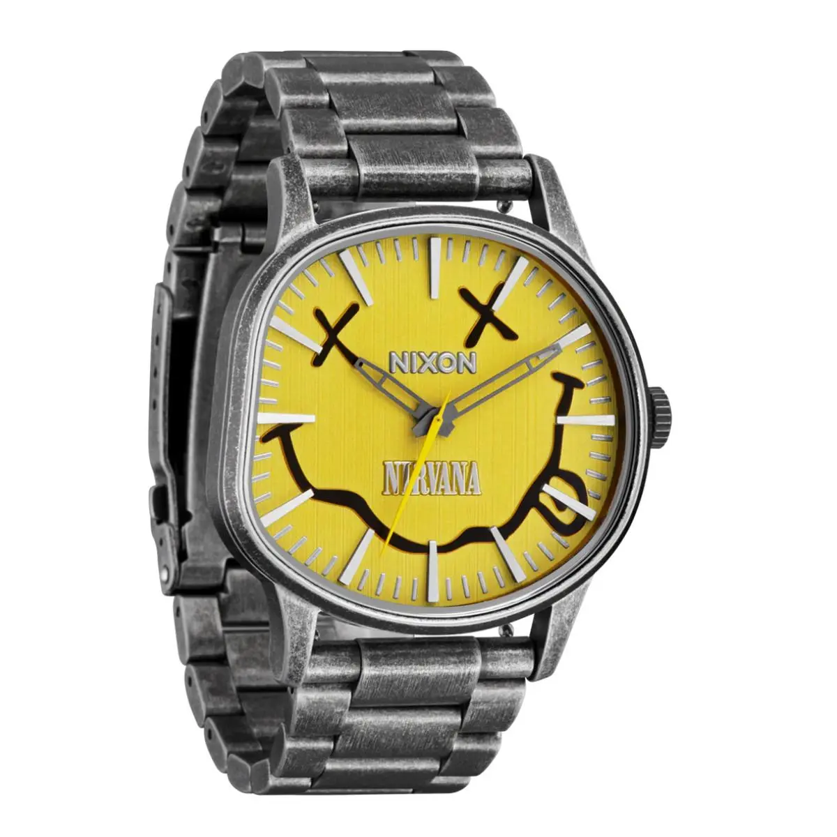 Nixon Nirvana Sentry Wobble A1417-5273-00 Unisex Silver Analog Dial Watch WAZZ2N