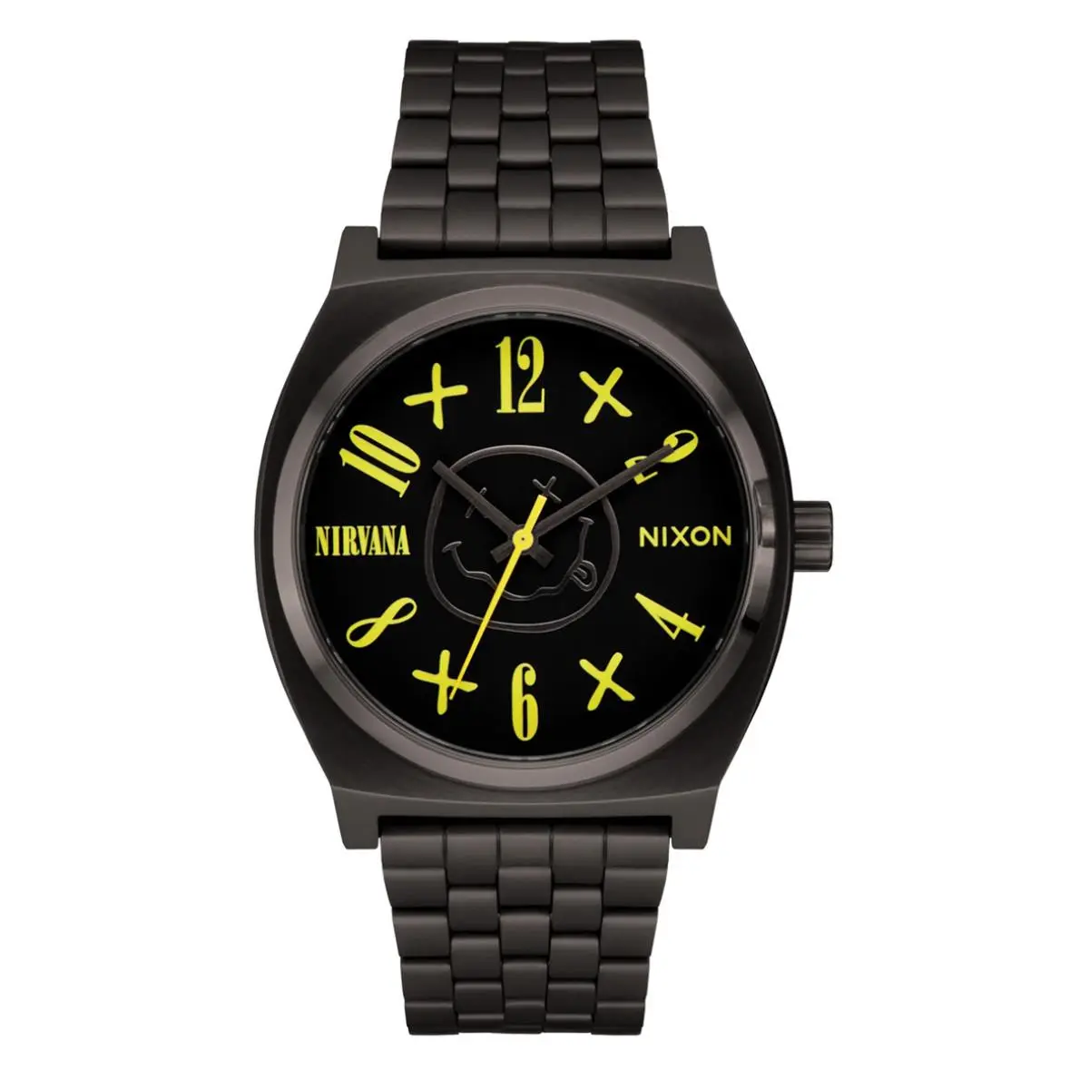 Nixon Nirvana Time Teller A1419-5275-00 Men`s Black Stainless Steel Watch WAZZ4