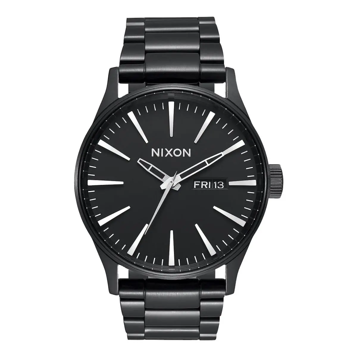 Sentry A356-001-00 Men Black Stainless Steel Analog Dial Wristwatch WAZZ14 by Nixon