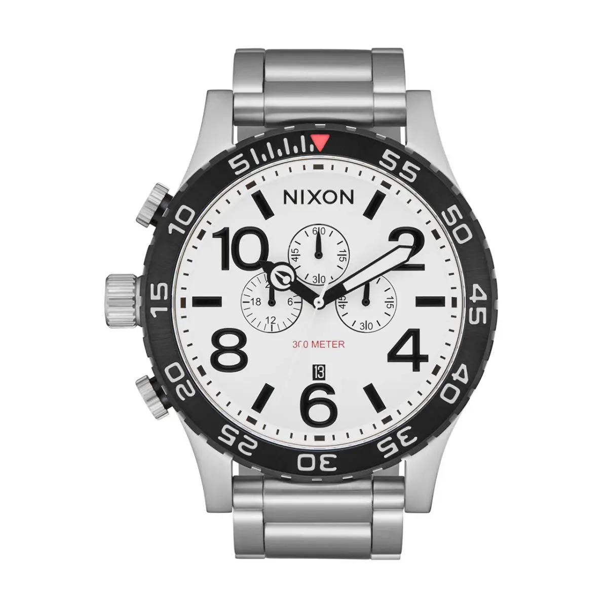 Nixon 51-30 Chrono White Lume 51mm Stainless Steel Unisex Watch A1389-5371