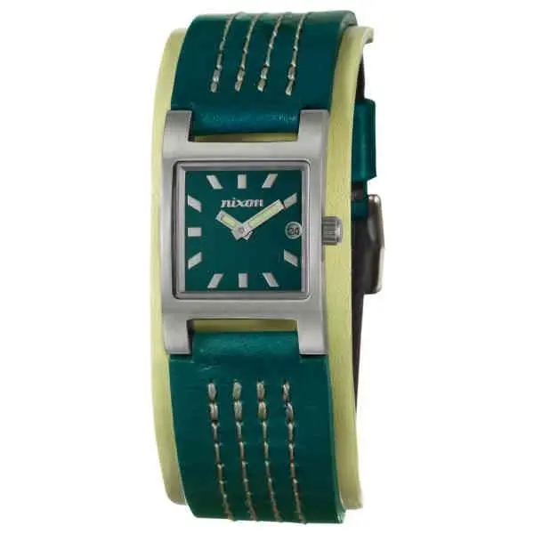 The Trixie Women`s Sports Casual Watch Emerald/mint Leather by Nixon