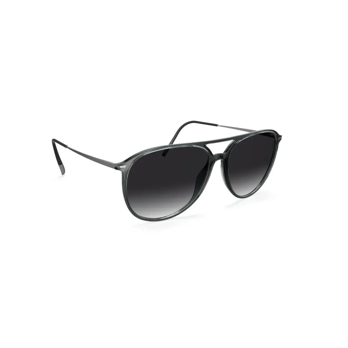 Brickell 4081 Rhodium Grey/grey Gradient 6500 Sunglasses by Silhouette