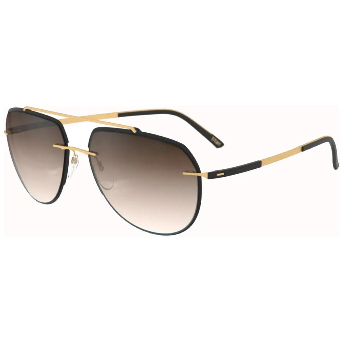 Silhouette Ring Black/gold-tone Aviator Sunglasses 87197590300000 - Austria