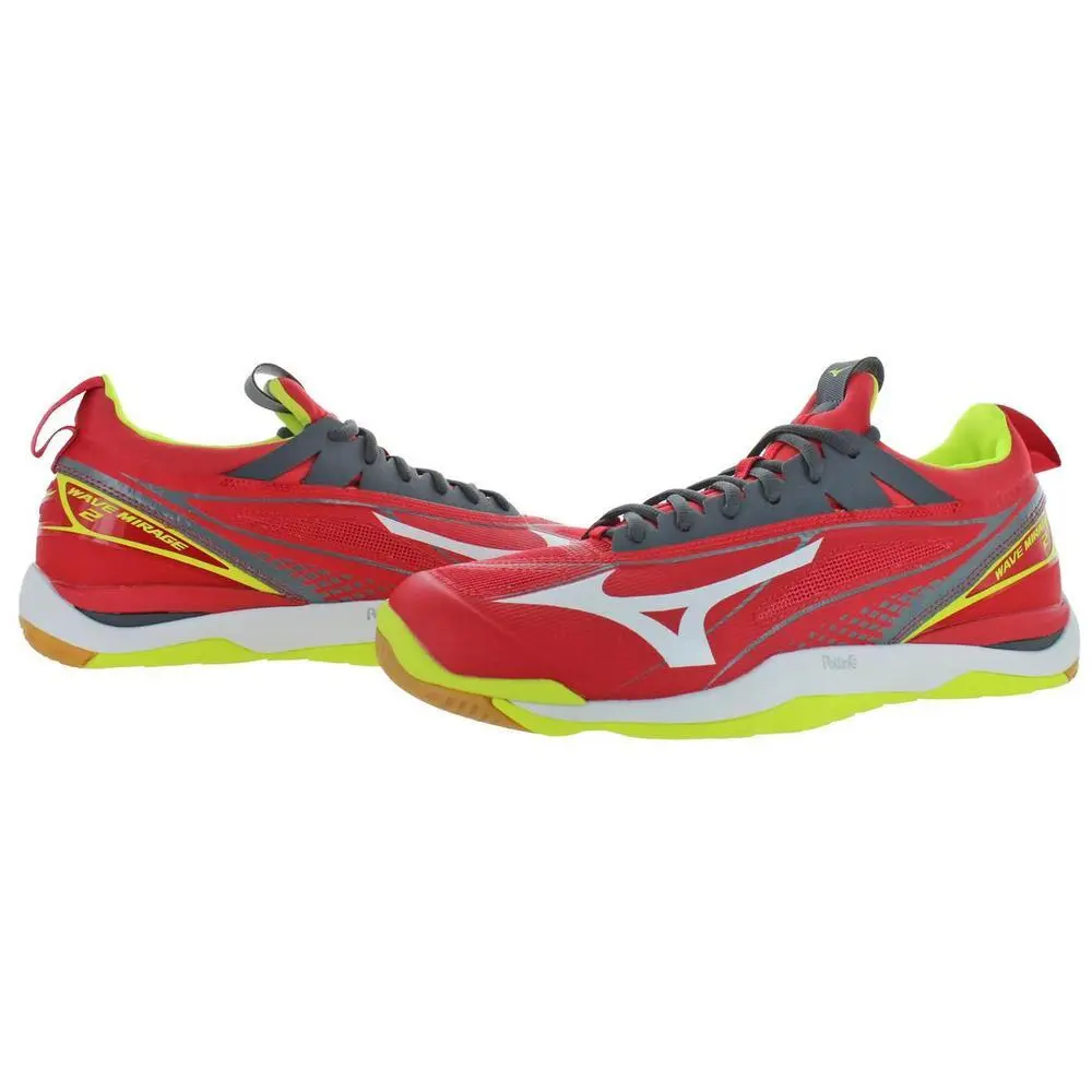 Mizuno shoes - Wave Mirage 2 - Wave Mirage - Red/White/Yellow (UPC: 5054698399866) 2