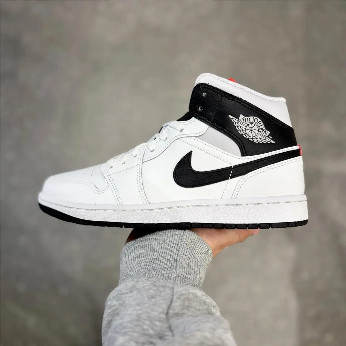 Nike Air Jordan 1 Mid Men`s White/ Neural Greycasual Shoes Sneakers DQ8426-109