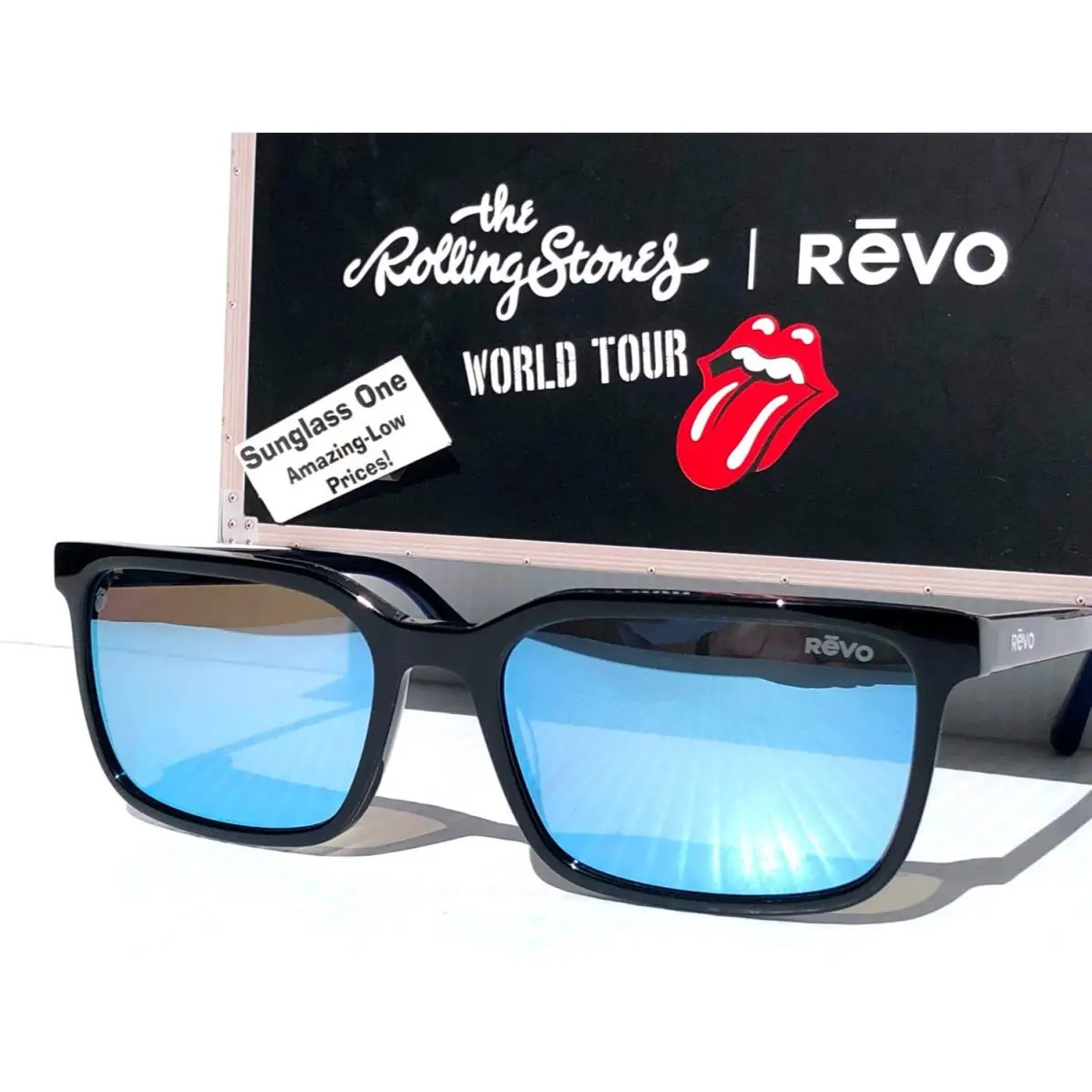 Rolling Stones Sway Black Polarized Blue Water Sunglass 7108 01 BL by Revo
