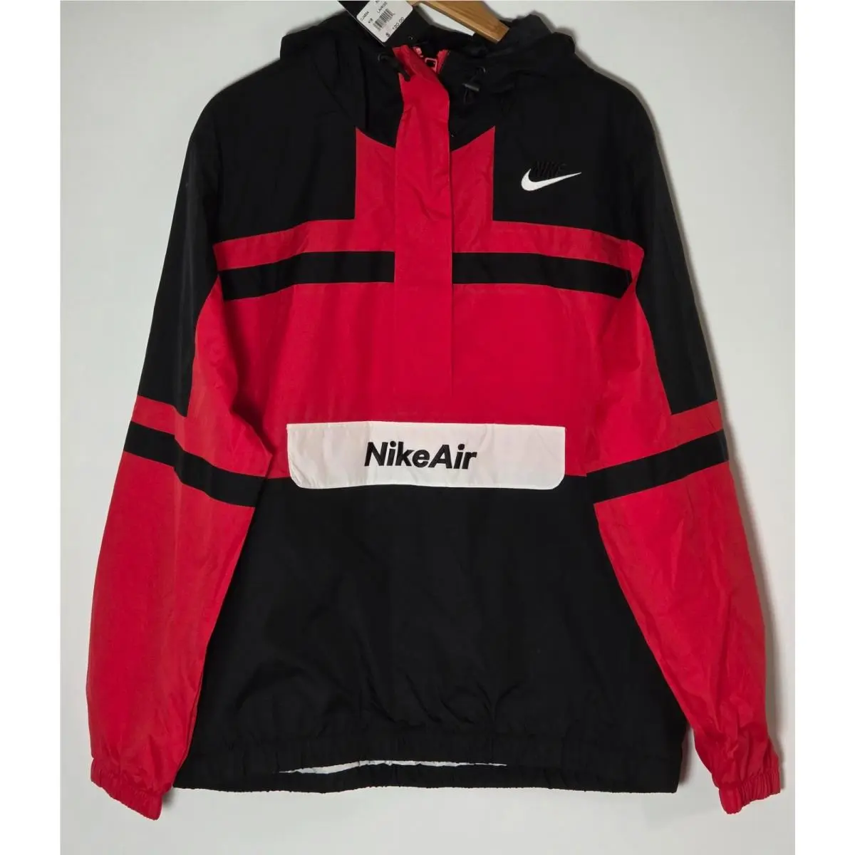 Nike Men Air Woven Jacket Black White Red - CJ4834