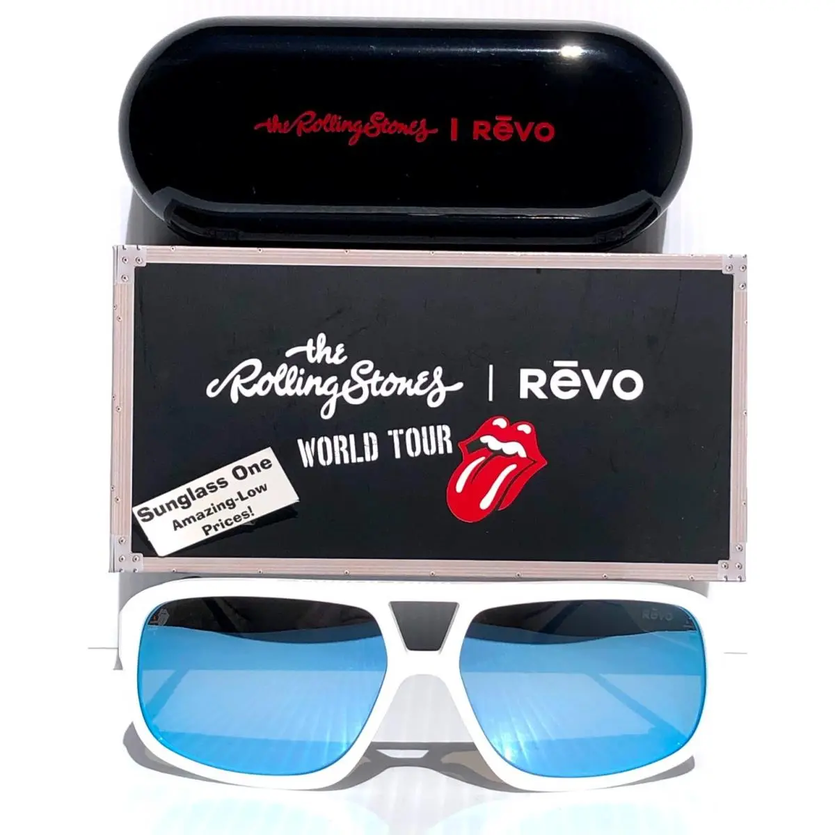 Rolling Stones Wild Horses White Polarized Blue Water Sunglass 7107 09 BL by Revo