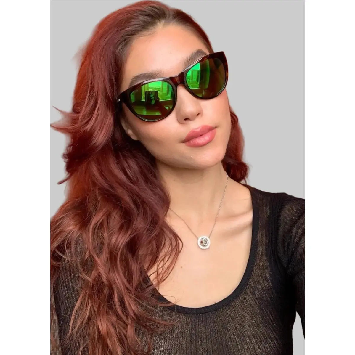 Polarized Revo Tortoise Cat Eye Women`s Mirrored Sunglasses