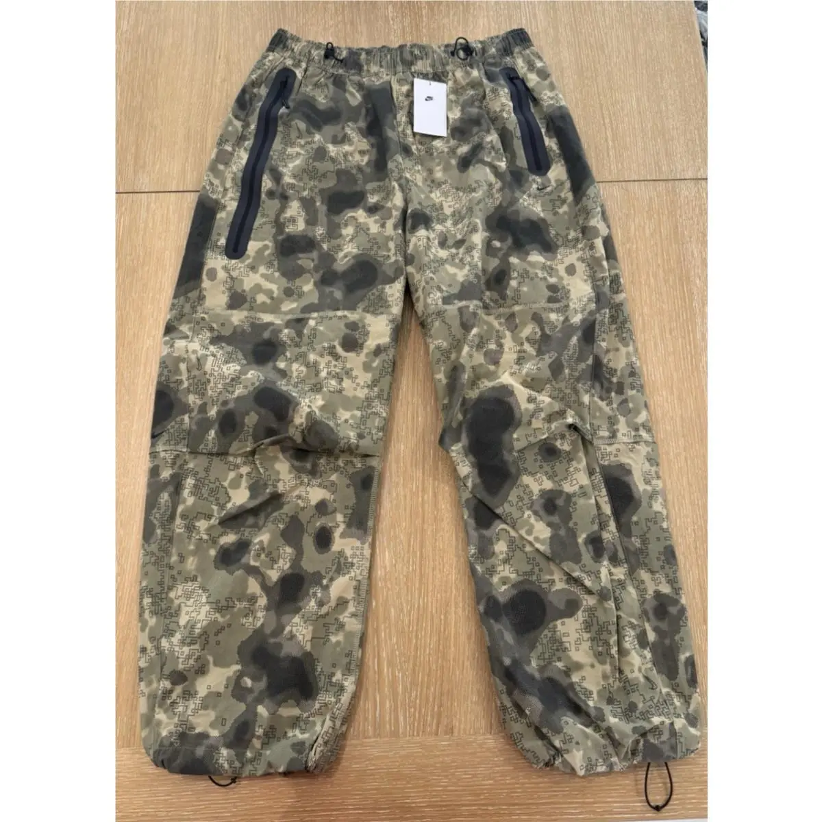 Nike Tech Dri-fit Woven Camo Oversized Fit Green Pants Men`s S-xxl HV097-210