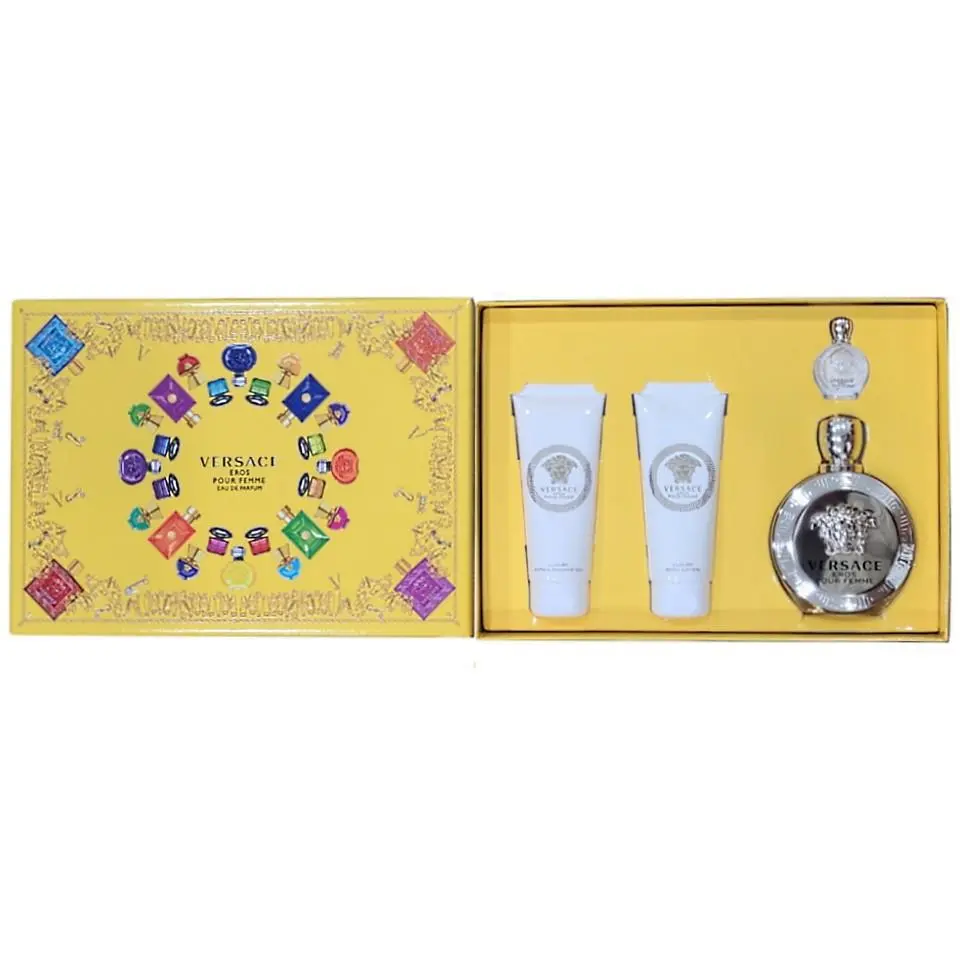 Versace Eros Pour Femme 4PCS Eau de Parfum Gift Set For Women