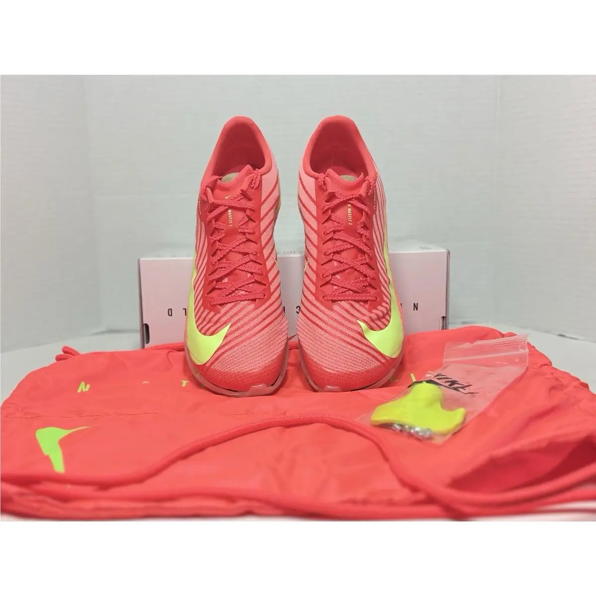Nike shoes - Nike Air Zoom Maxfly - Air Zoom Maxfly - FD8395-600 - Red, Manufacturer: Bright Crimson/Lime Blast/Mint Foam/Washed Coral 2