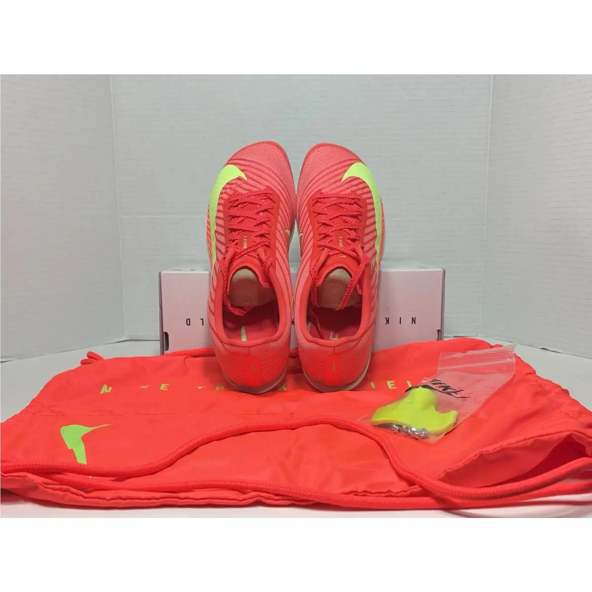 Nike shoes - Nike Air Zoom Maxfly - Air Zoom Maxfly - FD8395-600 - Red, Manufacturer: Bright Crimson/Lime Blast/Mint Foam/Washed Coral 4